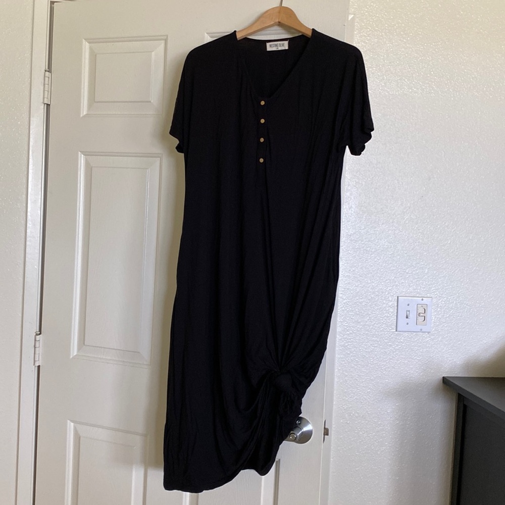 Nesting Olive Maternity/nursing dress S/M